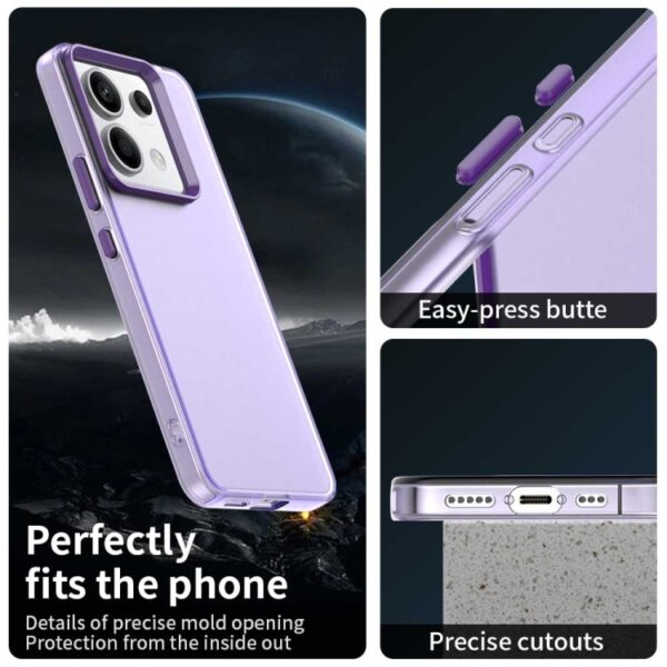 Ovitek Candy PC TPU Shockproof za Xiaomi Redmi Note 13 Pro, Poco X6, Mobella, vijolična - slika 3