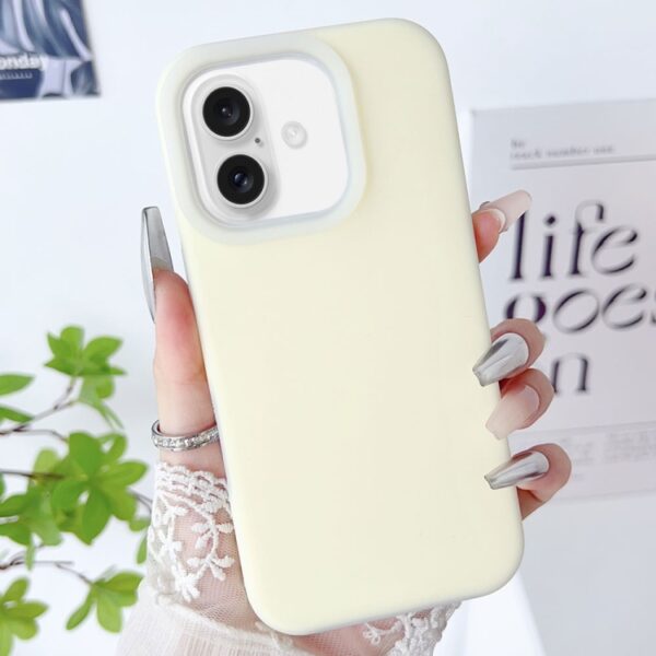 Ovitek Hybrid Liquid Silicone Jelly za Apple iPhone 16 6.1, Mobella, rumena