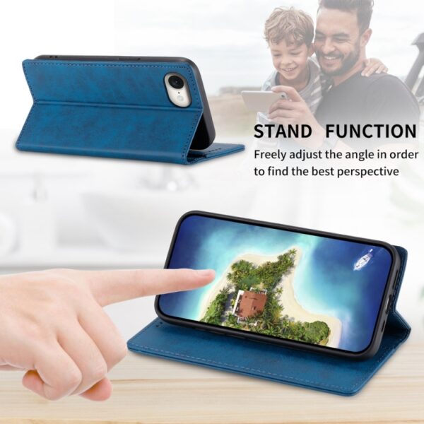 Preklopni Etui za Apple iPhone 16e Urbanzo, Business Solid Color Magnetic RFID, modra - slika 6