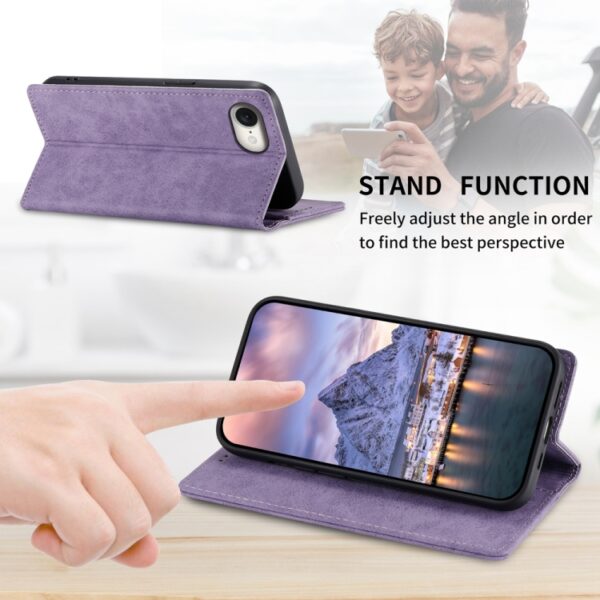 Preklopni Etui za Apple iPhone 16e Urbanzo, Business Solid Color Magnetic RFID, vijolična - slika 6