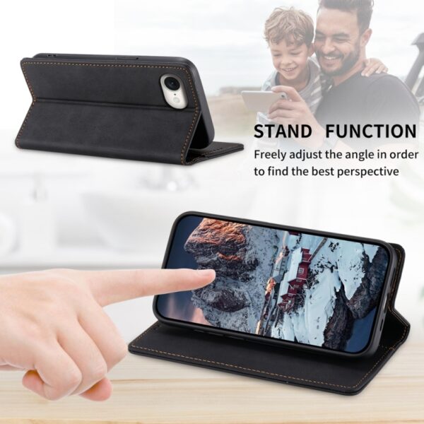 Preklopni Etui za Apple iPhone 16e Urbanzo, Business Solid Color Magnetic RFID, črna - slika 6