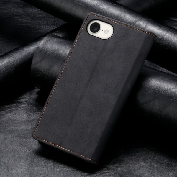 Preklopni Etui za Apple iPhone 16e Urbanzo, Business Solid Color Magnetic RFID, črna - slika 2