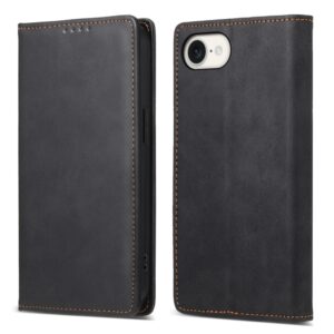 Preklopni Etui za Apple iPhone 16e Urbanzo, Business Solid Color Magnetic RFID, črna