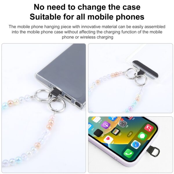 Obesek Beads Chain Anti-lost Short Lanyard, Mobella, pisana - slika 3
