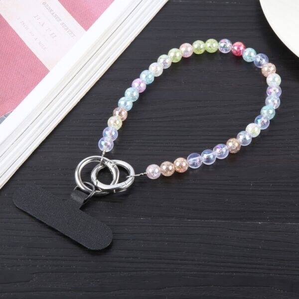Obesek Beads Chain Anti-lost Short Lanyard, Mobella, pisana