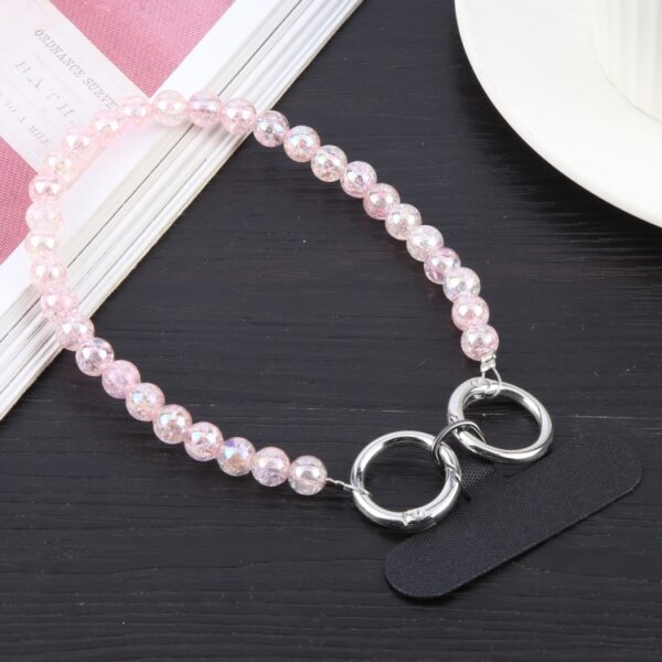Obesek Beads Chain Anti-lost Short Lanyard, Mobella, pink - slika 2