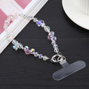 Obesek Bling Beads Chain Anti-lost Short Lanyard, Mobella, pink