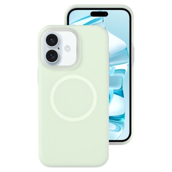 Ovitek MagSafe Jelly Liquid Silicone Magnetic Mint Mambo za Apple iPhone 16 6.1, Mobella, turkizna