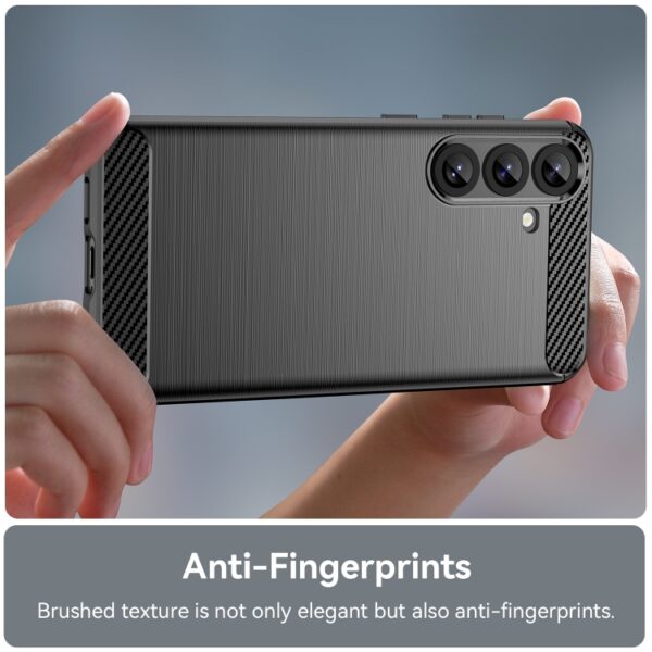 Ovitek Carbon Fiber Brushed Texture TPU za Samsung Galaxy S25 Plus S936B, Urbanzo, črna - slika 5
