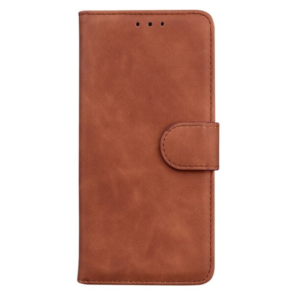 Preklopni Etui za Samsung Galaxy S25 Plus Urbanzo, Skin Feel Pure Color Leather, rjava - slika 2