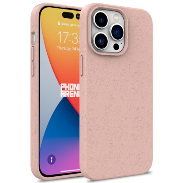 Ovitek Wheat Straw TPU za Apple iPhone 16 Pro 6.3, Mobella, pink