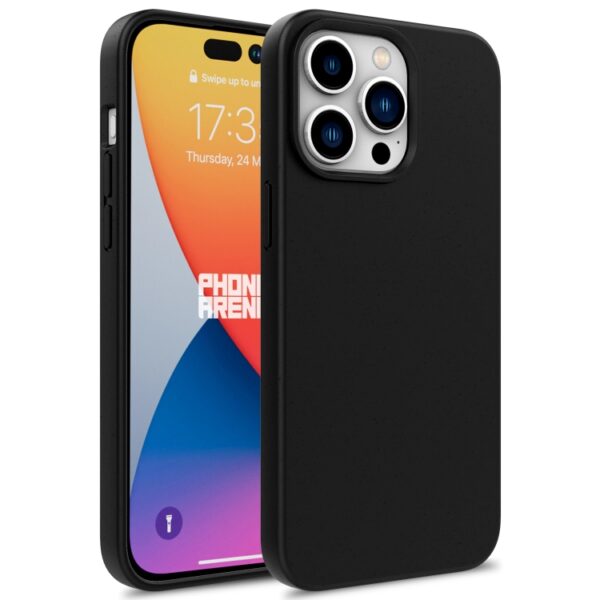 Ovitek Wheat Straw TPU za Apple iPhone 16 Pro 6.3, Mobella, črna