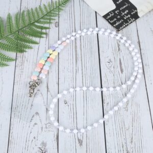 Obesek Anti-lost Bead Chain Crossbody Long Lanyard, Love, Mobella, bela