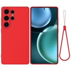 Ovitek Color Liquid Silicone za Samsung Galaxy S25 Ultra S938B, Mobella, rdeča