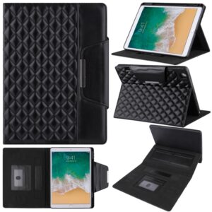 Preklopni Etui za tablico za Apple iPad 9.7 Mobella, Checkered Pattern Horizontal Flip Leather, črna