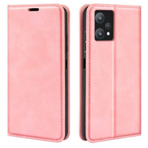 Preklopni Etui za Realme 9 Pro Urbanzo, Retro-skin Suction Leather, pink