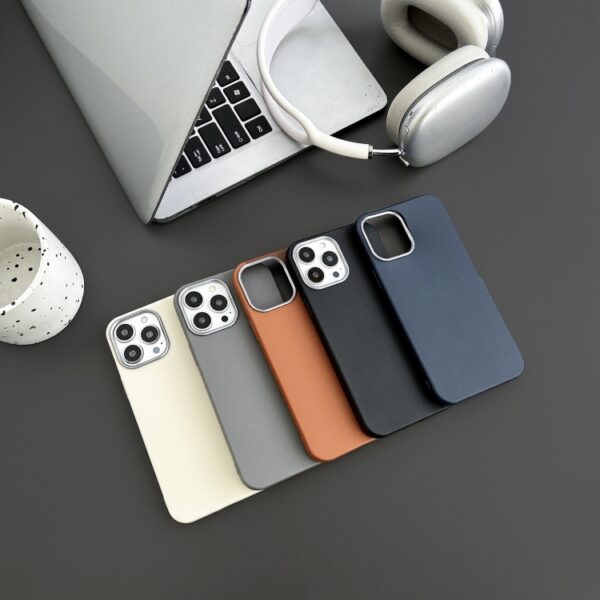 Ovitek Pattern Silver Edge Camera Frame za Apple iPhone 8, iPhone 7, iPhone SE 2020, iPhone SE 2022, Litchi, bela - slika 2