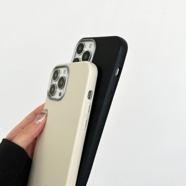Ovitek Pattern Silver Edge Camera Frame za Apple iPhone 8, iPhone 7, iPhone SE 2020, iPhone SE 2022, Litchi, bela - slika 5