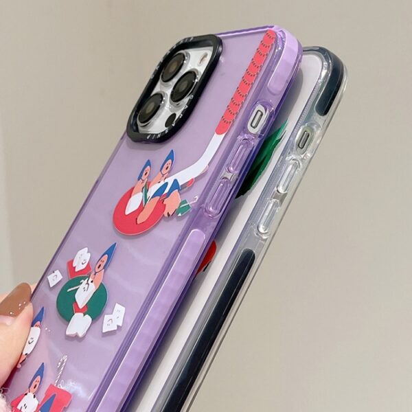 Ovitek Simple Illustration Print Weight Loss Cat C za Apple iPhone 16 6.1, Mobella, vijolična - slika 4