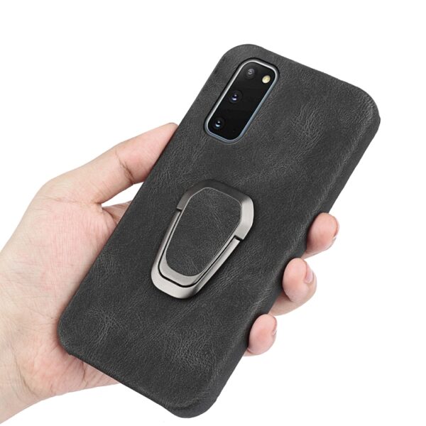 Ovitek Ring Holder PU za Samsung Galaxy S20 G980F, Urbanzo, črna - slika 3