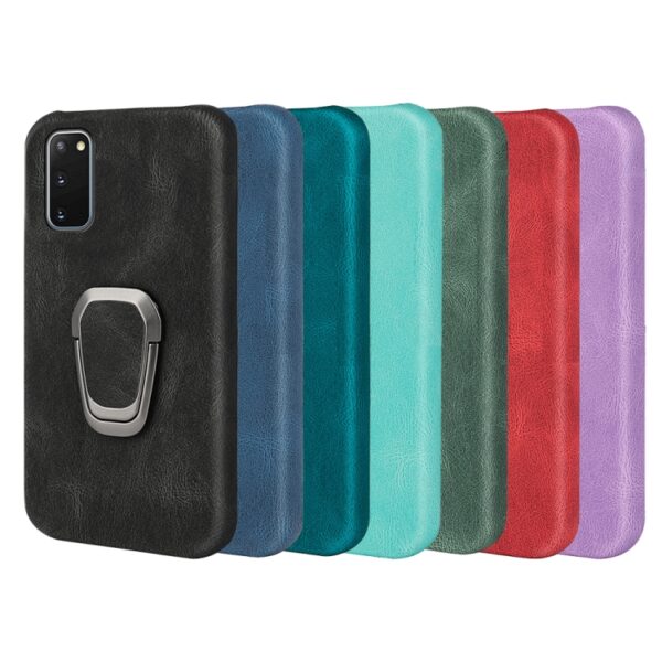 Ovitek Ring Holder PU za Samsung Galaxy S20 G980F, Urbanzo, črna - slika 5