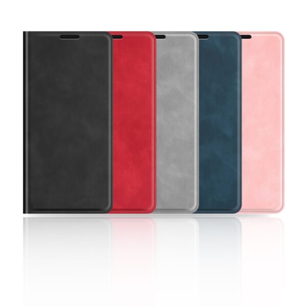 Preklopni Etui za Realme 9 Pro Urbanzo, Retro-skin Suction Leather, rdeča - slika 2