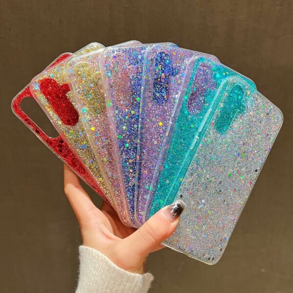 Ovitek Glitter Sequins Epoxy TPU za Samsung Galaxy S24, Galaxy S25, Mobella, pink - slika 2