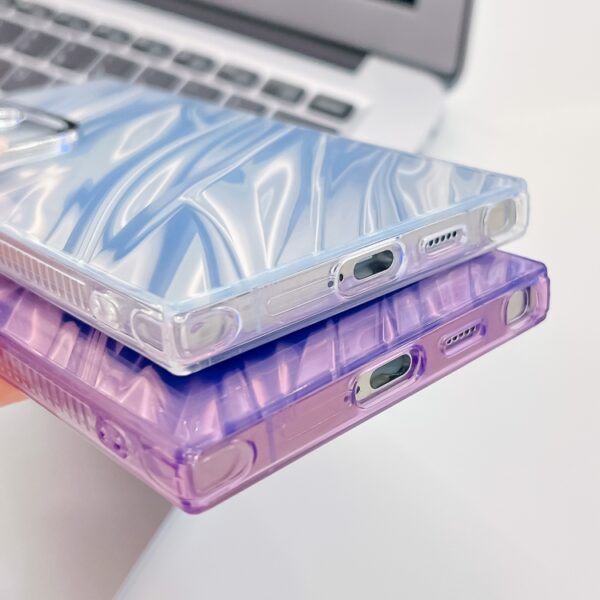 Ovitek Plating Glitter Texture TPU Phone Case with Lens Film za Samsung Galaxy S24, Galaxy S25, Mobella, vijolična - slika 5