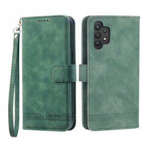 Preklopni Etui za Samsung Galaxy A32 4G Dierfeng, Dierfeng Dream Line Leather, zelena