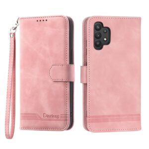 Preklopni Etui za Samsung Galaxy A32 4G Dierfeng, Dierfeng Dream Line Leather, pink