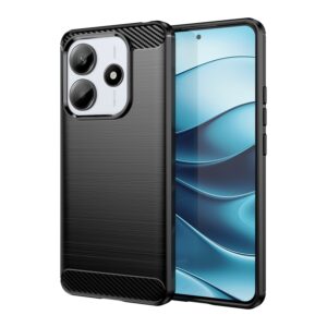 Ovitek Carbon Fiber Brushed Texture TPU za Xiaomi Redmi Note 14 5G, Poco M7 Pro 5G, Urbanzo, črna