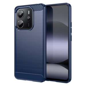 Ovitek Carbon Fiber Brushed Texture TPU za Xiaomi Redmi Note 14 4G, Urbanzo, modra