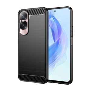 Ovitek Brushed Texture Carbon Fiber za Honor 90 Lite, Urbanzo, črna
