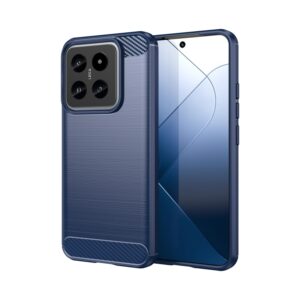 Ovitek Brushed Texture Carbon Fiber za Xiaomi 14, Urbanzo, modra