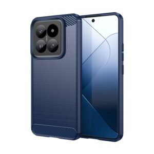 Ovitek Brushed Texture Carbon Fiber za Xiaomi 14 Pro, Urbanzo, modra
