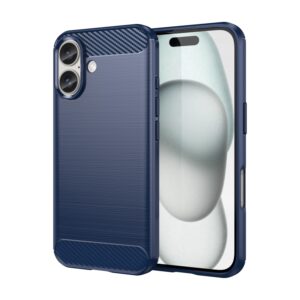 Ovitek Brushed Texture Carbon Fiber za Apple iPhone 16e, Urbanzo, modra