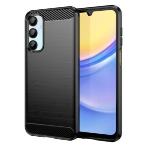 Ovitek Carbon Fiber Brushed Texture TPU za Samsung Galaxy A36 5G A366B, Galaxy A56 5G A566B, Urbanzo, črna