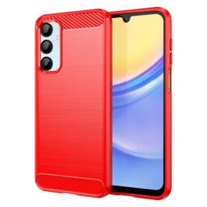 Ovitek Carbon Fiber Brushed Texture TPU za Samsung Galaxy A36 5G A366B, Galaxy A56 5G A566B, Urbanzo, rdeča