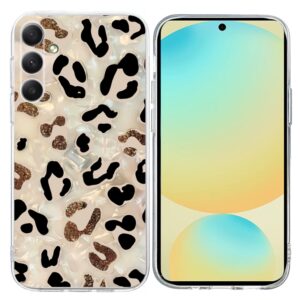 Ovitek Colorful Painting Pattern TPU Leopard za Samsung Galaxy A36 5G A366B, Galaxy A56 5G A566B, Mobella, bež