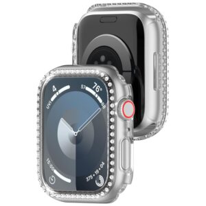 Zaščitno ohišje za uro Diamond Hollow PC za Apple Watch 7, Mobella, prozorna