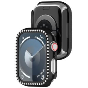 Zaščitno ohišje za uro Diamond Hollow PC za Apple Watch 7, Mobella, črna