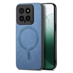 Ovitek Magsafe Solid Color Retro za Xiaomi 14, Urbanzo, modra