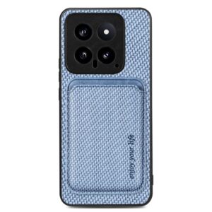 Ovitek Magsafe Carbon Fiber Card Magnetic za Xiaomi 14, Urbanzo, modra