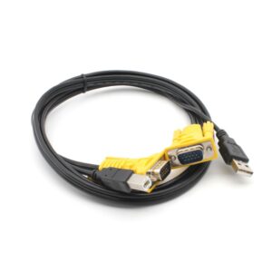 Kabel VGA + USB AM/BM, KVM switch, Teracell, 1.5m, črna