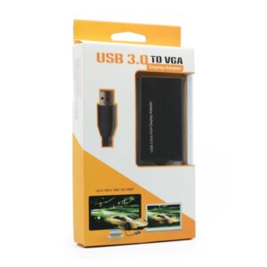 Adapter AV, USB-VGA, M-Ž, Teracell, črna